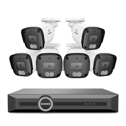 FW800 - 4K POE Security Camera System w/ Audio, AI Detection, S+265, Dual-Light Color Night Vision, IP67 Waterproof