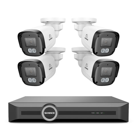 FW800 - 4K POE Security Camera System w/ Audio, AI Detection, Dual-Light Color Night Vision, IP67 Waterproof