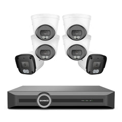 4K PoE Security Camera System w/ Audio, S+265., AI Detection, Dual-Light Color Night Vision, IP67 Waterproof (8CH+6 Cams)
