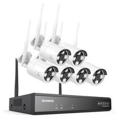 4K 8-Channel Wireless Security Camera System, 8MP NVR, 8MP WiFi IP Camera, Two-Way Audio, IP66 Waterproof, Smart AI Human Detection, Work With Alexa