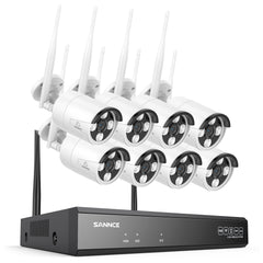 4K 8-Channel Wireless Security Camera System, 8MP NVR, 8MP WiFi IP Camera, Two-Way Audio, IP66 Waterproof, Smart AI Human Detection, Work With Alexa