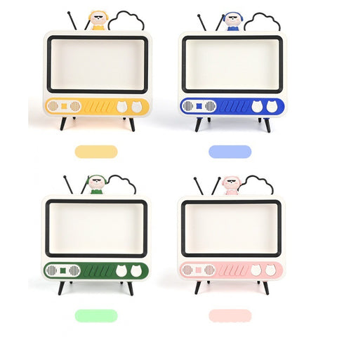 SANNCE Retro TV Phone Holder with Adjustable LED Light Lazy Bracket Magnifier, Creative Gift, Screen Amplifier