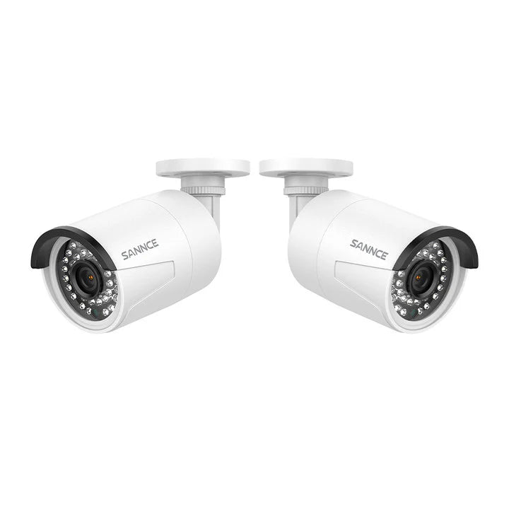 Certified Refurbished 5MP Super HD PoE Security Outdoor IP Camera w/ Audio Recording for SANNCE NVR N98PBD/N96PBK (2-Pack)