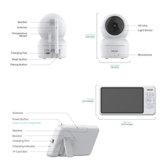 Vacos 720p Baby Monitor with 5’’ LCD Monitor