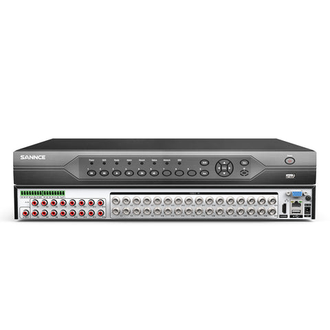 5MP 32-Channel CCTV Security AI DVR Recorder, Hybrid 5-in-1 for AHD/ TVI/ CVI/ CVBS/ IP Surveillace Cameras, Smart Human Detection, 24/7 Recording for Home/Business Secure