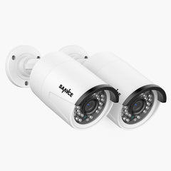 Certified Refurbished 3MP Full HD PoE IP Bullet Security Camera w/ Audio Recording for SANNCE NVR N98PBD/N96PBK