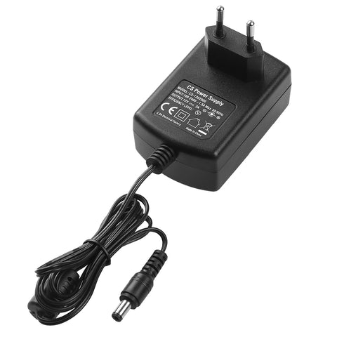 12V 2A EU Power Supply Power Adapter, UL-Listed, Power Cord with 5.5x2.1mm Tips, AC 100-240V to DC 12V 2A Transformers for LED Strip Lights, CCTV Camera, Security DVR System, Routers, Home Appliances