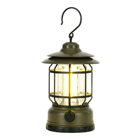 Vintage Camping Lantern, LED Lamp USB Type C Rechargeable, Emergency Light 8 Hours Runtime for Power Outages, Hurricane, Indoor Outdoors, Home Decor