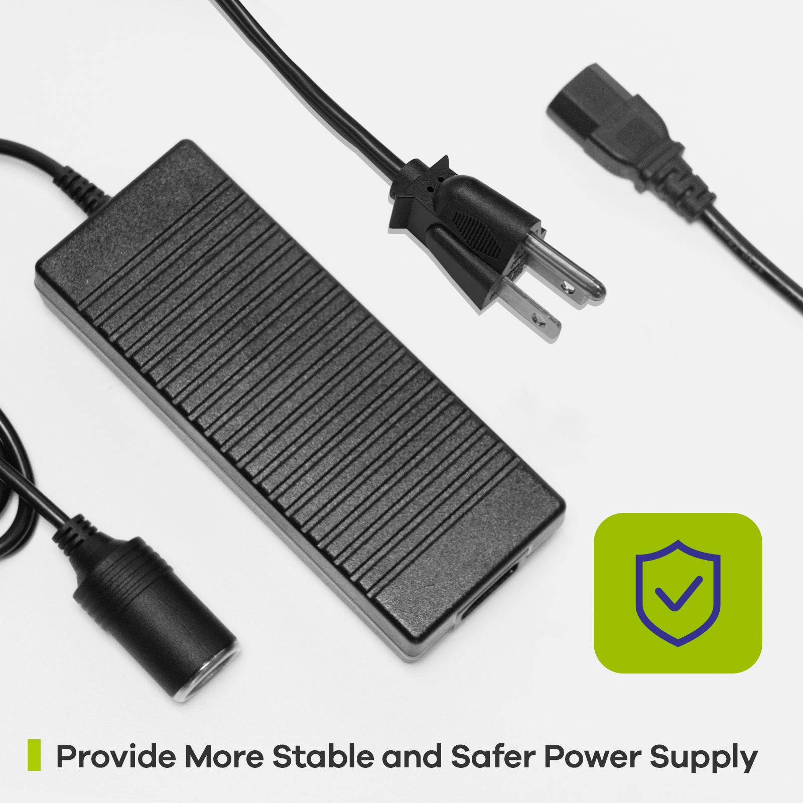 AC to DC Converter, 100V ~ 240V to 12V 10A 120W Power Supply Adapter, Car Cigarette Lighter Socket AC/DC Transformer for Inflator, Car Vacuum Cleaner, Car Refrigerator and Other Auto Devices