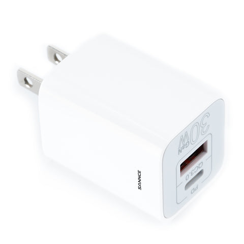 USB C Charger, 2 Ports with 30W USB C+18W A Power Adapter w/ Foldable Wall Plug for iPad/iPad Mini/ iPhone 14/ 14 Pro/ 14 Pro Max/ 13/ 13 Mini/ 13 Pro/ 13 Pro Max/ 12/ 11, Pixel, Galaxy, Watch, Airpods etc