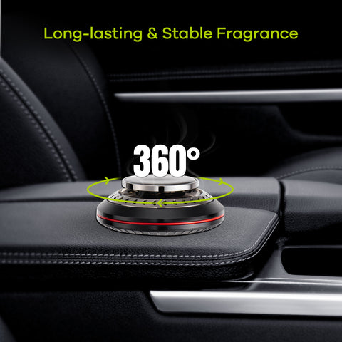 Car Air Freshener Solar Energy Rotating, Cologne Car Aromatherapy Essential Oil Diffuser Interior Decoration Accessories for Vehicle Office Home