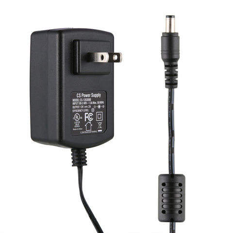 12V 2A US Power Supply Power Adapter, UL-Listed, Power Cord with 5.5x2.1mm Tips, AC 100-240V to DC 12V 2A Transformers for LED Strip Lights, CCTV Camera, Security DVR System, Routers, Home Appliances