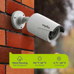 4K 8-Channel Wired PoE Security Camera System, 4K NVR w/ 8 3MP CCTV IP Cameras, Audio Recording
