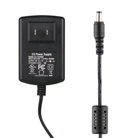 12V 2A US Power Supply Power Adapter, UL-Listed, Power Cord with 5.5x2.1mm Tips, AC 100-240V to DC 12V 2A Transformers for LED Strip Lights, CCTV Camera, Security DVR System, Routers, Home Appliances