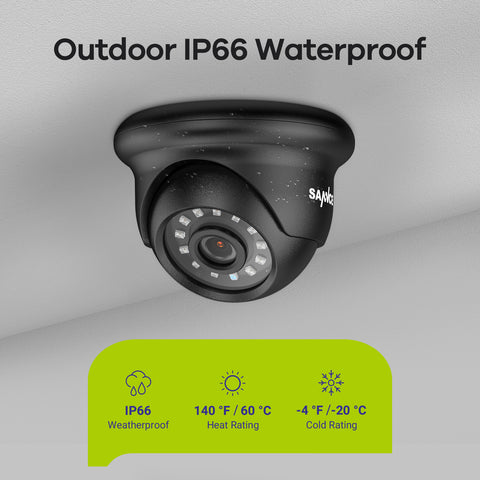 1080p 16 Channel 16 Camera Outdoor Wired Security System, Smart Motion Detection, 100 ft Infrared Night Vision, IP66 Weatherproof