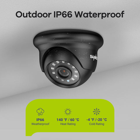 1080p 16 Channel 12 Camera Outdoor Wired Security System, Smart Motion Detection, 100 ft Infrared Night Vision, IP66 Weatherproof
