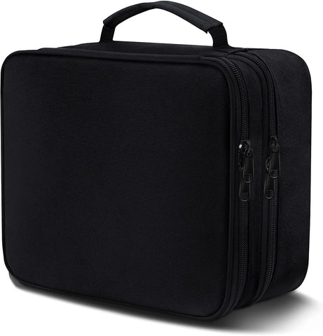 Portable Tool Bag with Strap and DIY Storage Area, Durable, Wear-Resistant, Water Resistant 3 Layer Pouch Electronics Organizer with Handle