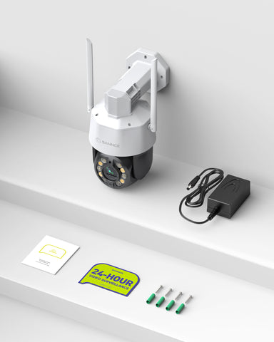 Wireless Outdoor PTZ Security IP Camera - 5MP, 20X Optical Zoom, High Speed, 5.3-106mm Lens, Color Night Vision, AI Human Detect & Auto Tracking, Two-Way Audio, H.265, Support RTSP & ONVIF, FTP & SMTP Alarm
