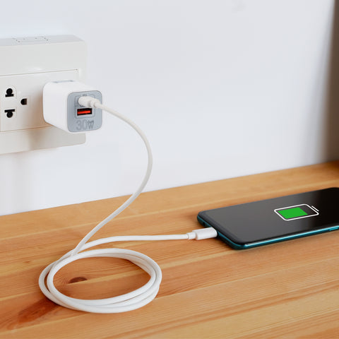 USB C Charger, 2 Ports with 30W USB C+18W A Power Adapter w/ Foldable Wall Plug for iPad/iPad Mini/ iPhone 14/ 14 Pro/ 14 Pro Max/ 13/ 13 Mini/ 13 Pro/ 13 Pro Max/ 12/ 11, Pixel, Galaxy, Watch, Airpods etc