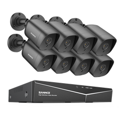 5MP 8 Channel Security Cameras System - Hybrid 5-in-1 CCTV DVR, Motion Detection, IP66 Weatherproof