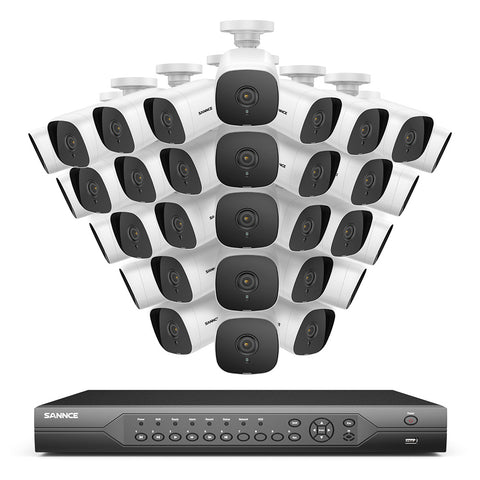 1080p 32 Channel 32 Camera Outdoor Wired Security CCTV System, Smart DVR With Human Detection, 100 ft Infrared Night Vision