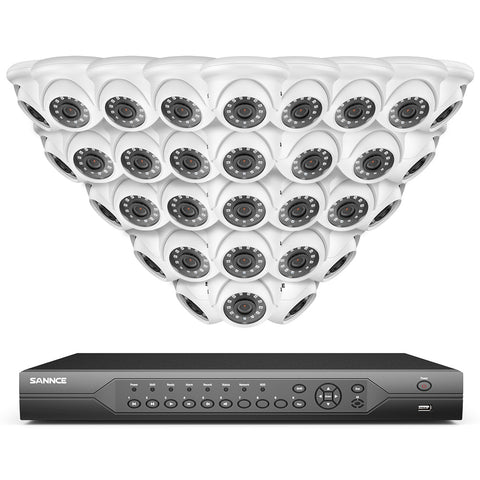 1080p 32 Channel 32 Camera Outdoor Wired Security CCTV System, Smart DVR With Human Detection, 100 ft Infrared Night Vision
