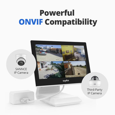5MP 4 Channel Hybrid 5-in-1 CCTV Digital Video Recorder w/ 10.1“ LCD Colorful Monitor