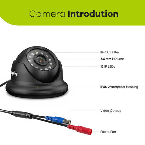 1080p 16 Channel 16 Camera Outdoor Wired Security System, Smart Motion Detection, 100 ft Infrared Night Vision, IP66 Weatherproof