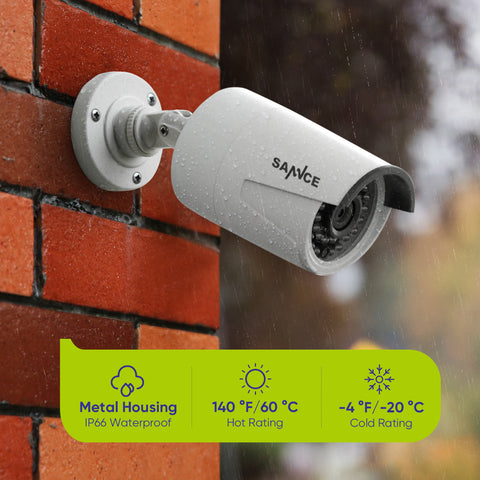 3MP Full HD PoE IP Bullet Security Camera w/ Audio Recording for SANNCE NVR N98PBD/N96PBK
