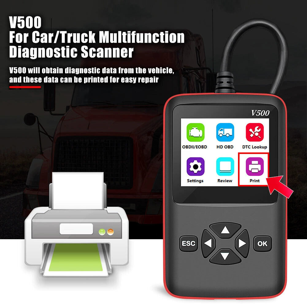 OBD CR-HD Device Car/Heavy Duty Truck Diagnostic Tool Code Reader